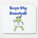 Frog Boys Dig Baseball mousepads by toddlersplace Frog Boys Dig Baseball mousepads