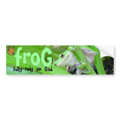 frog bumper sticker by Katerpillaf