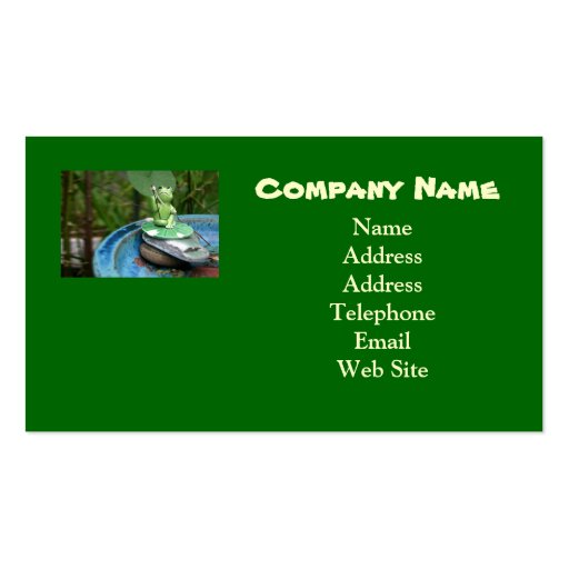 Frog Business Card (back side)