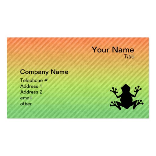 Frog Business Card Templates (front side)