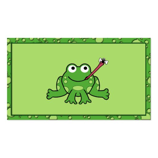 Frog Business Cards (back side)