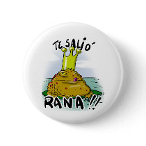 frog pinback button
