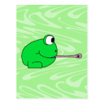 Frog Catching a Fly. Postcard