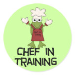 Frog Chef in Training Tshirts and Gifts Round Sticker