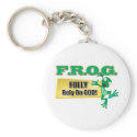 FROG CHRISTIAN ACRONYM FULLY RELY ON GOD keychains