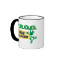 FROG CHRISTIAN ACRONYM FULLY RELY ON GOD mugs