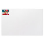 Frog Christmas , Tinsel, feathers, santa pattern Custom Stationery