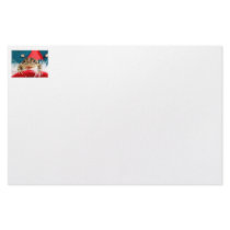 Frog Christmas , Tinsel, feathers, santa pattern Custom Stationery