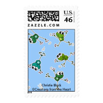 Frog Collage Postage Stamp
