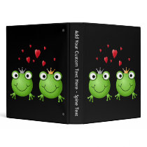 Frog Couple with hearts. Vinyl Binders
