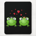 Frog Couple with hearts. Mouse Pad