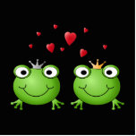 Frog Couple with hearts. Photo Cutout