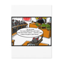 Frog Defendant Fly Jury Funny Gifts & Tees postcards