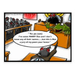 Frog Defendant Fly Jury Funny Gifts & Tees Post Cards