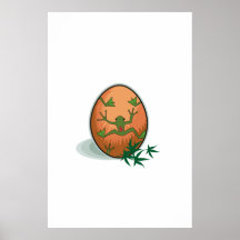 Frog Easter Egg Print