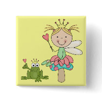 Frog Fairy - Blond T-shirts and Gifts Buttons