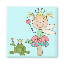 Frog Fairy - Blond T-shirts and Gifts Refrigerator Magnets
