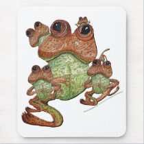 Frog Family Portrait Mousepad mousepads