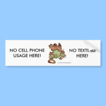 Frog Family Portrait (NO TEXTING) Bumper Sticker bumper stickers