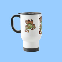 Frog Family Portrait Travel Mug mugs