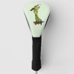 Frog Figurine Golfer Driver Cover