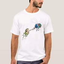 Frog Fly T-shirt by andrewchandler Frog Fly T-shirt