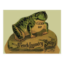 Frog French Laundry Soap Post Card