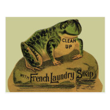 Frog French Laundry Soap Post Card