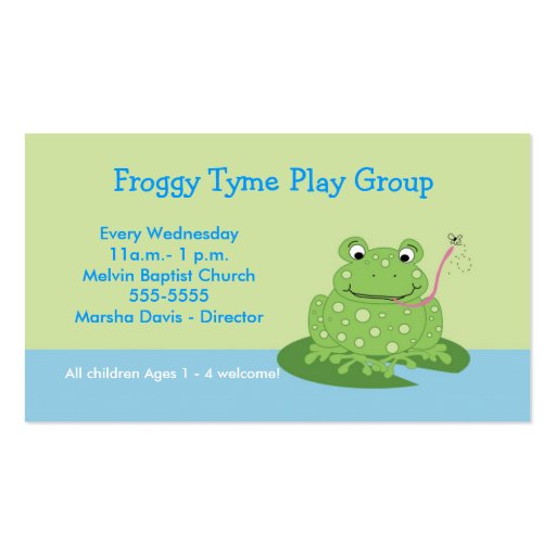 Frog Froggy Business Card Template