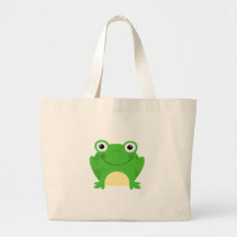 Frog Frogs Amphibian Green Cute Cartoon Animal Canvas Bag