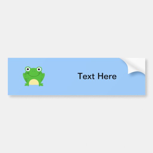 Frog Frogs Amphibian Green Cute Cartoon Animal Bumper Sticker