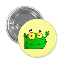 Frog Frogs Amphibian Green Cute Cartoon Animal Buttons