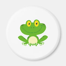 Frog Frogs Amphibian Green Cute Cartoon Animal Magnets