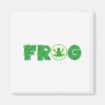 Frog Frogs Amphibian Green Cute Cartoon Animal Fridge Magnet