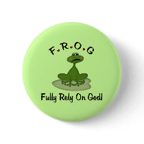 Frog Fully Rely on God Button