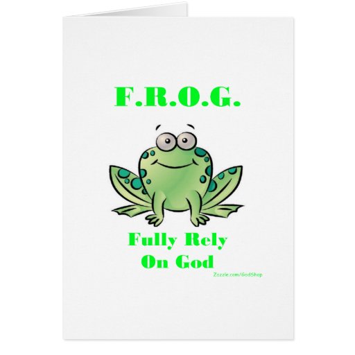 frog-fully-rely-on-god-cards-zazzle