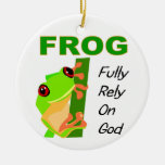 FROG, Fully rely on God Christmas Ornaments