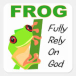 FROG, Fully rely on God Stickers