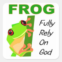 FROG, Fully rely on God Stickers