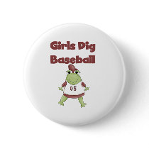 Frog Girls Dig Baseball buttons