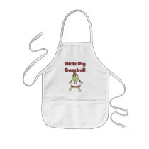 Frog Girls Dig Baseball Tshirts and Gifts aprons