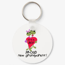 Frog Grandparent of Baby Boy keychains