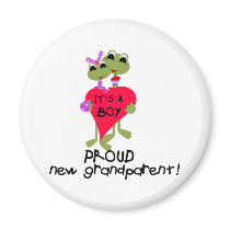 Frog Grandparent of Baby Boy magnets