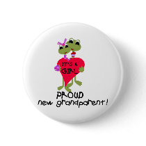 Frog Grandparent of Baby Girl buttons