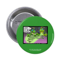 Frog Homicide Police Cartoon Novelty Button