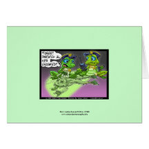 Frog Homicide Police Cartoon On Greeting Card