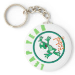 frog in a circle keychain