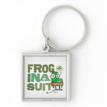 Frog in a Suit Premium Square Keychain (Small)