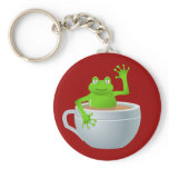 Frog in a Tea Cup Keychain