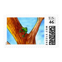 Frog in the tree stamps